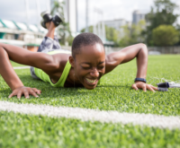 Girl trying her push up